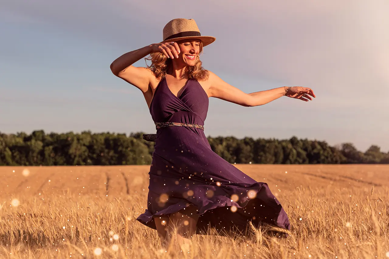 woman in field